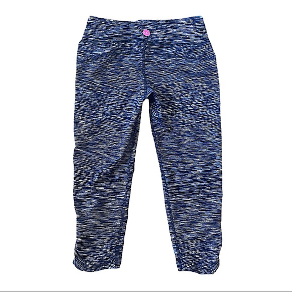 NEW Me Sheeky Athletic Capri Pants in Blue with Thin White Stripe Patter… - Picture 2 of 12